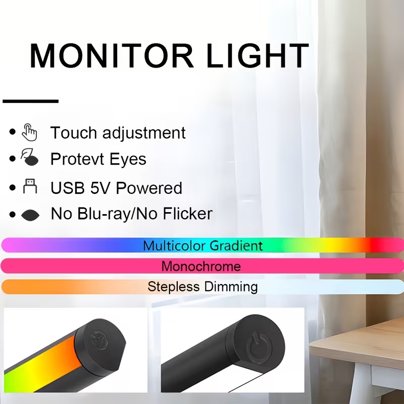 LED Monitor Light Bar 30cm 40c - Adjustable Monitor Mount ulasan dan harga
