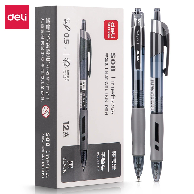 DELI Gel Ink Pen 0.5 mm 12pcs/ - Pentel Pen Energel ulasan dan harga